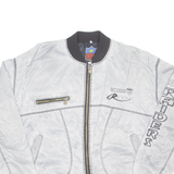 NFL Los Angeles Raiders Mens Bomber Jacket Grey USA XL