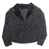 Womens Blazer Jacket Black Floral M