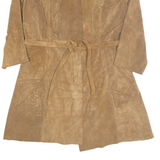 TATTIE Roma Belted Womens Trench Coat Brown Leather XL