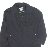 COLUMBIA Womens Trench Coat Black XL