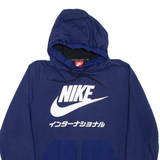 NIKE International Mens Blue Hoodie S