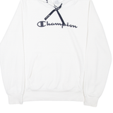 CHAMPION Womens White Hoodie L