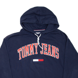 TOMMY JEANS Cropped Womens Blue Hoodie L