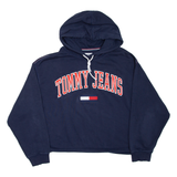 TOMMY JEANS Cropped Womens Blue Hoodie L