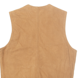EAGLE FORCE Mens Waistcoat Brown Leather Faux Leather XL