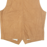 EAGLE FORCE Mens Waistcoat Brown Leather Faux Leather XL
