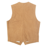 EAGLE FORCE Mens Waistcoat Brown Leather Faux Leather XL