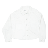 ZARA Womens Denim Jacket White XS