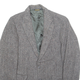 Mens Blazer Jacket Grey Wool M
