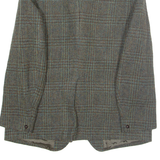 Mens Blazer Jacket Grey Wool Gingham M
