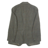 Mens Blazer Jacket Grey Wool Gingham M