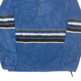 FREE COUNTRY Fleece Womens Pullover Jacket Blue Striped XL