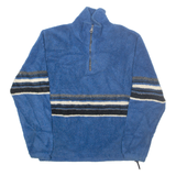FREE COUNTRY Fleece Womens Pullover Jacket Blue Striped XL