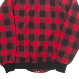 SAF BAK Mens Fleece Jacket Red Check M