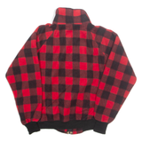 SAF BAK Mens Fleece Jacket Red Check M