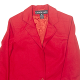 CASA DE LANA Womens Blazer Jacket Red Wool S