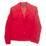CASA DE LANA Womens Blazer Jacket Red Wool S