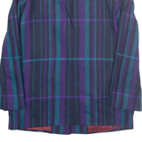 BERNARD PIERRE Womens Blazer Jacket Blue Wool Striped S
