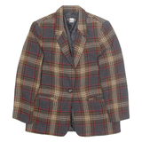 REQUIREMENTS Petite Womens Blazer Jacket Grey Wool Check UK 8