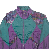 Womens Track Jacket Purple Crazy Pattern L