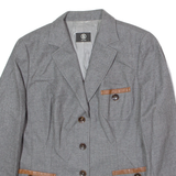 BOGNER Womens Blazer Jacket Grey Wool UK 18