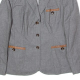 BOGNER Womens Blazer Jacket Grey Wool UK 18