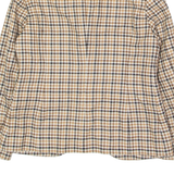 BOGGI Womens Blazer Jacket Beige Wool Check UK 14
