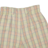 Womens Casual Shorts Green Check M W30