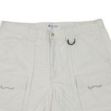 COLUMBIA Fishing Womens Cargo Shorts White L W36