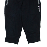 REEBOK 3/4 Leg Mens Casual Shorts Black S W26