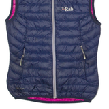 RAB Womens Puffer Gilet Blue Nylon UK 8