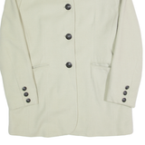 LORENZO Womens Blazer Jacket Beige Wool M