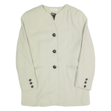 LORENZO Womens Blazer Jacket Beige Wool M