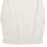 UN DEUX TROIS Mens Blazer Jacket Cream Linen 90s Striped S