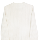 UN DEUX TROIS Mens Blazer Jacket Cream Linen 90s Striped S