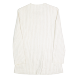 UN DEUX TROIS Mens Blazer Jacket Cream Linen 90s Striped S