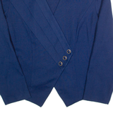 NANCY G Womens Blazer Jacket Blue 90s S