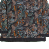 FELICIA Womens Quilted Jacket Black 80s Crazy Pattern M