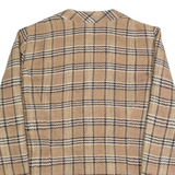 Womens Blazer Jacket Beige 90s Check S