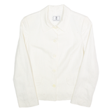 OLIVER Womens Blazer Jacket Cream Linen 90s S