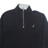 NAUTICA Mens Sweatshirt Black 1/4 Zip XL