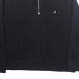 NAUTICA Mens Sweatshirt Black 1/4 Zip XL