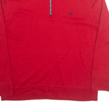NAUTICA Mens Sweatshirt Red 1/4 Zip XL