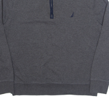 NAUTICA Mens Sweatshirt Grey 1/4 Zip L