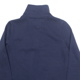 TOMMY HILFIGER Mens Sweatshirt Blue 1/4 Zip XXS