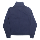 TOMMY HILFIGER Mens Sweatshirt Blue 1/4 Zip XXS