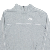 NIKE Womens Sweatshirt Grey 1/4 Zip XS