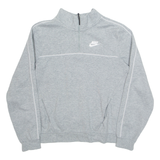 NIKE Womens Sweatshirt Grey 1/4 Zip XS