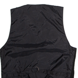 Mens Waistcoat Black Leather M