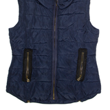 DESIGUAL Womens Puffer Jacket Blue UK 10